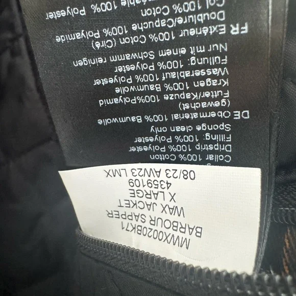 NEW Men’s Barbour Sapper Waxed Corton Jacket XL - Picture 6 of 11